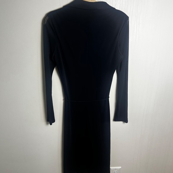 Vintage Y2k Black Sheer Mesh Long Sleeve Dress Pockets Whimsigoth L Petite - Picture 8 of 9